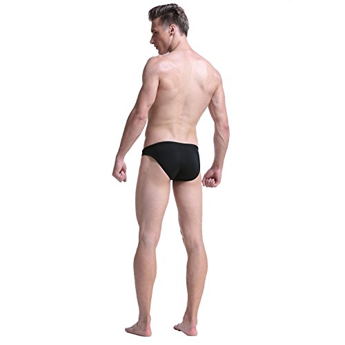 Meerway Mens Swimming Briefs Comfort Sexy Swimwear Bikini Trunk with Adjustable Drawstring