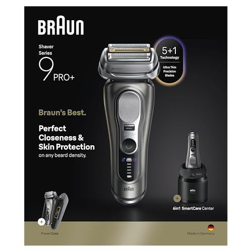 Braun Series 9 PRO+ Electric Shaver, Pro SensoAdapt, SmartCare Center, 9675CC, Graphite
