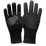 PURFUN Adults Winter Warm Fleece Gloves Anti-Slip Cycling Bike Rider Mittens Full Finger Short Touchscreen Sports Gloves for Camping Runing Ski Motorcycle Mountain Bike