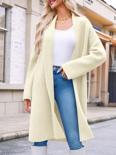 Image of Saodimallsu Womens Long Cardigan Sweaters Chunky Open Front Oversized Slouchy Knit Fall Trendy Coatigan Jackets