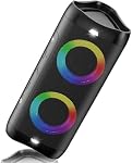Donow Haut-parleur Bluetooth portable avec lumières, 30W Son stéréo, Boost Bass, IPX5 Imperméable, 20H Temps de jeu, Mic intégré, Haut-parleurs Bluetooth sans fil pour la maison, la fête, l'extérieur, Voyage(noir)