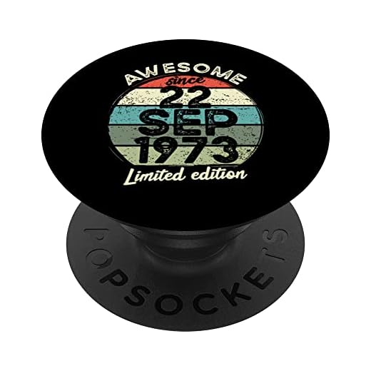 Camiseta de cumpleaños de 50 años, 22 de septiembre de 1973, 50 cumpleaños PopSockets PopGrip Intercambiable