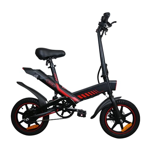 DailySports 14'' Bici Elettrica Pieghevole, 250W Motore 36V10.4Ah Batteria Velocità Massima 25 km/h Autonomia 35-40km Doppio Freno a Disco Bici Elettrica Per Adulti E-bike Per Pendolari Urbani