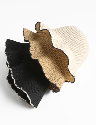 Sombrero de playa ZAFUL para mujer, liviano y plegable miniatura 5