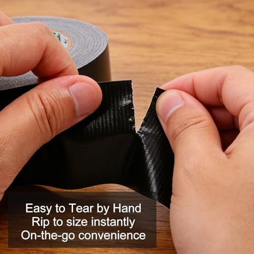 Image of 5-Pack Heavy Duty Duct Tape, 9 Mil Thickness, 2 Inch x 30 Yards, Waterproof Strong Adhesive Duct Tape,Flexible,No Residue, Tear by Hand, Multi-Use for Repairs, DIY, Industrial & Home Use (Black)
