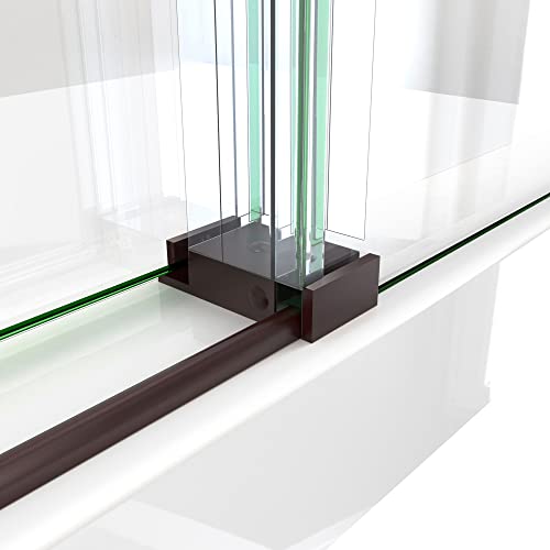 Dreamline Enigma-X 32 1/2 In. D X 60 3/8 In. W X 76 In. H Clear Sliding Shower Enclosure In Oil Rubbed Bronze #TOP5