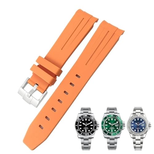 Bracelet étanche en silicone GUMMMY 21mm agate à extrémité incurvée anti-sueur