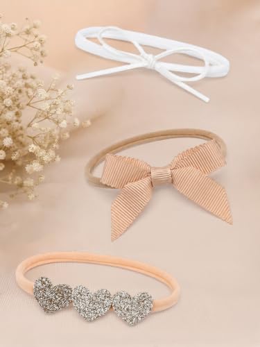 Image of POLKA TOTS Baby Hairbands for Kids Girl | Cute Stretchable Hair Bands for Baby Girls | Kids Hair Accessories | Elastic Infant Hairband | Toddler Hair Clips (Pack of 5)