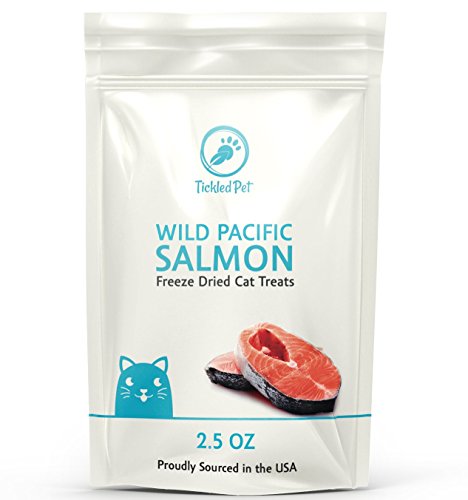 TickledPet Freeze Dried Salmon Dog Treats - Single Ingredient - Made in the USA - Sustainable - 3 Oz