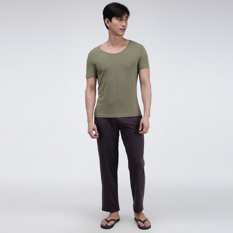 Image of Amul Comfy Men's Track Pant | Super Combed Cotton Rich Blend | Adjustable Drawstring Closure | Slim Tailored Fit | Soft Comfortable Everyday Bottom Wear | Color May Vary (Pack of 1)