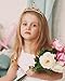 SWEETV Tiaras for Little Girls, Princess Gold Crown for Flower Fairy, TinkerBell Headband for Kids, Rhinestone Hairpiece for Toddler, Hair Accessories for Girls Halloween Costume Cosplay