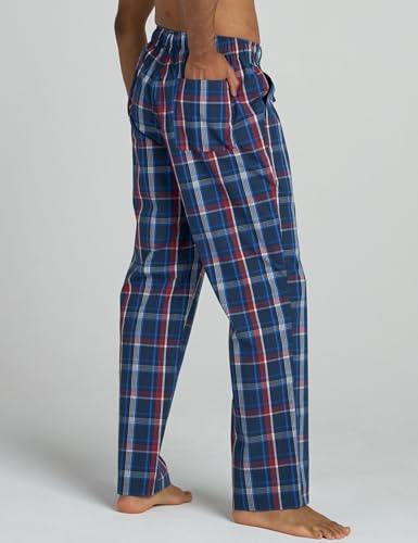 LAPASA Men's Woven Plaid Pajama Pants2