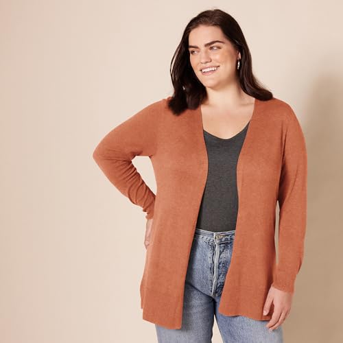 Image of Amazon Essentials Women's Lightweight Long Sleeve Open-Front Cardigan Sweater (Available in Plus Size)