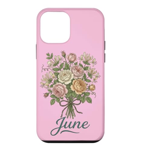 June Birth Flower Rose & Honeysuckle Floral Birthday �X�}�z�P�[�X iPhone 12 mini �p