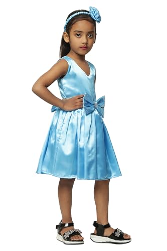 Image of SOFYANA Satin Formal Special Occasion Dress for A Young Girl Dressy Children's Wear Frock