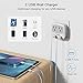 European Travel Plug Adapter Converter, TESSAN International Power Plug Converter with 2 USB, Type C Outlet Adaptor Charger for US to Most of Europe EU Iceland Spain Italy France Germany