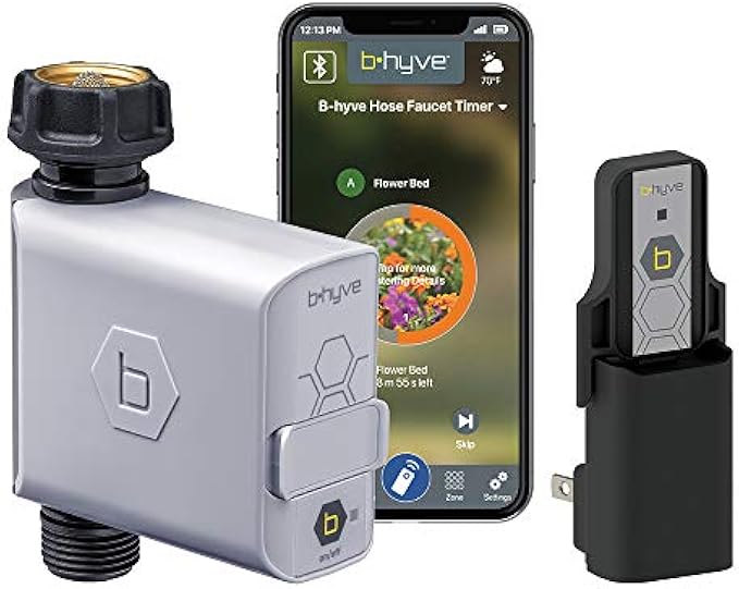 Orbit 21004 B-hyve Smart Hose Faucet Timer with Wi-Fi Hub, Alexa Compatible, Gray