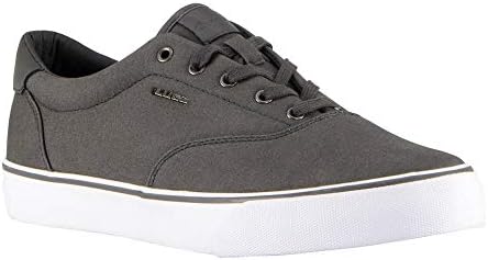 Lugz Men's Flip Classic Canvas Low Top Fasion Sneaker, Dark Grey/White, 9.5 | Image 1