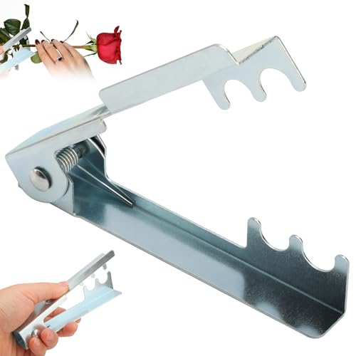 Image of Rose Thorn Stripper Metal, Durable Thorn Remover for Roses Leaf Stripping Tool, Anvil Blade Design for Floral Arrangement & Gardening, Floral Tools for Florist 