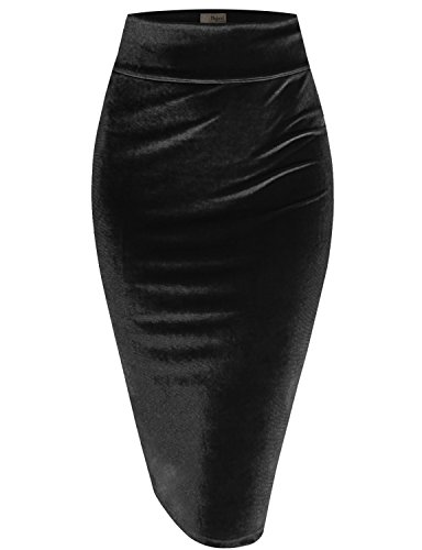 Image of HyBrid & Company Women's Elastic Waist Stretchy Slim Fit Skirt