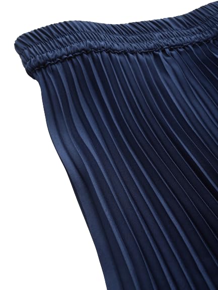 Image of Wisstler Pleated Flared Midi Skirt