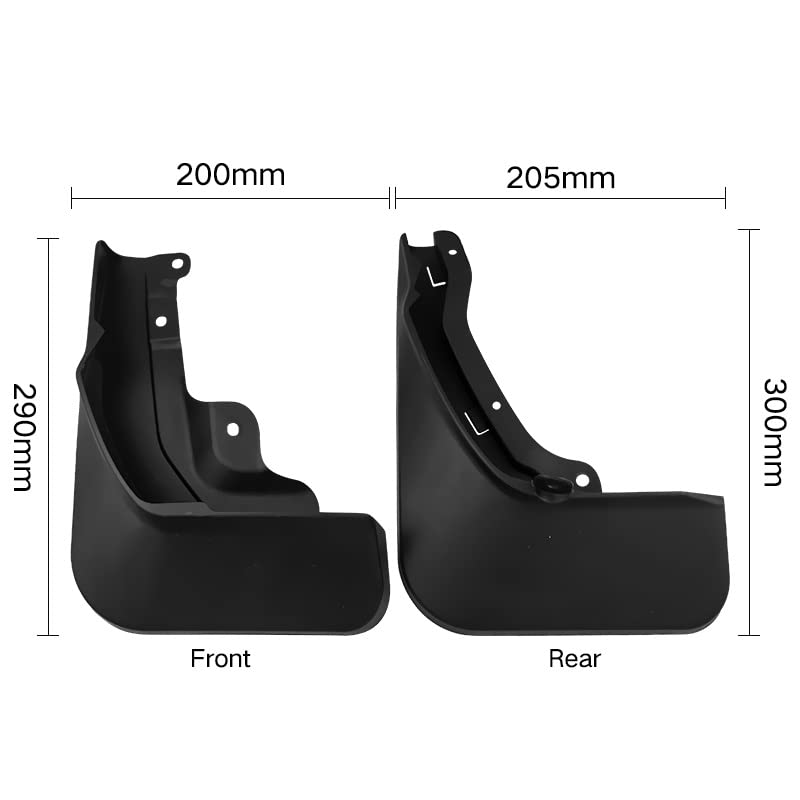 Set Parafanghi Paraspruzzi Anteriori E Posteriori Per Honda CR-V 2023-2025, In Plastica ABS Nera, Resistenti Alle Intemperie, OEM 08P00-3A0-100