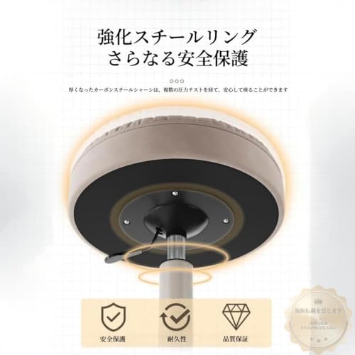WNRJ オフィススツール 高さ調節可能 コンパクト マルチカラーオプション (ダークグレー) [5]