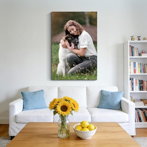 printtoucan Custom Canvas Print with Your Photos 18x12 IN – Personalized Pictures Canvas Prints Custom Wall Art Customized Photo Gift for Couple Valentine Family Decor — view 2