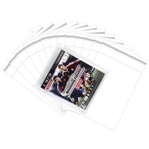 100 Pack Resealable Clear OPP Plastic Sleeves for PS3 Game Cases – Protective Storage Bags for Sony PlayStation 3 CD/DVD Game Boxes, Waterproof Dustproof Anti-Scratch Covers