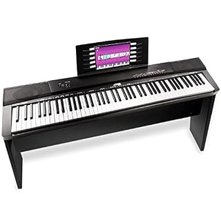 MAX KB6W Clavier électronique 88 touches avec meuble en bois pour musicien confirmé, Touches semi-lourdes, Fonction d… - Les Beatles, Paul McCartney, John Lennon, RIngo Starr, George Harrison