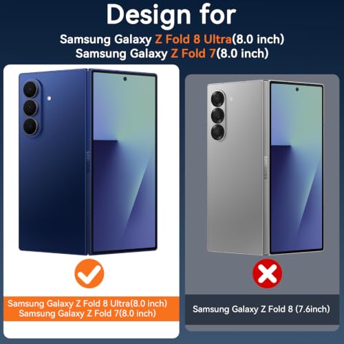 Hensinple for Samsung Galaxy Z Fold 8 Ultra Case,Z Fold8 Ultra| Z Fold 7 Case [Compatible with MagSafe] Translucent Matte Military Grade Protection Shockproof Rugged Magnetic Phone Cover(Gray) by Hensinple - Used condition - Image 9