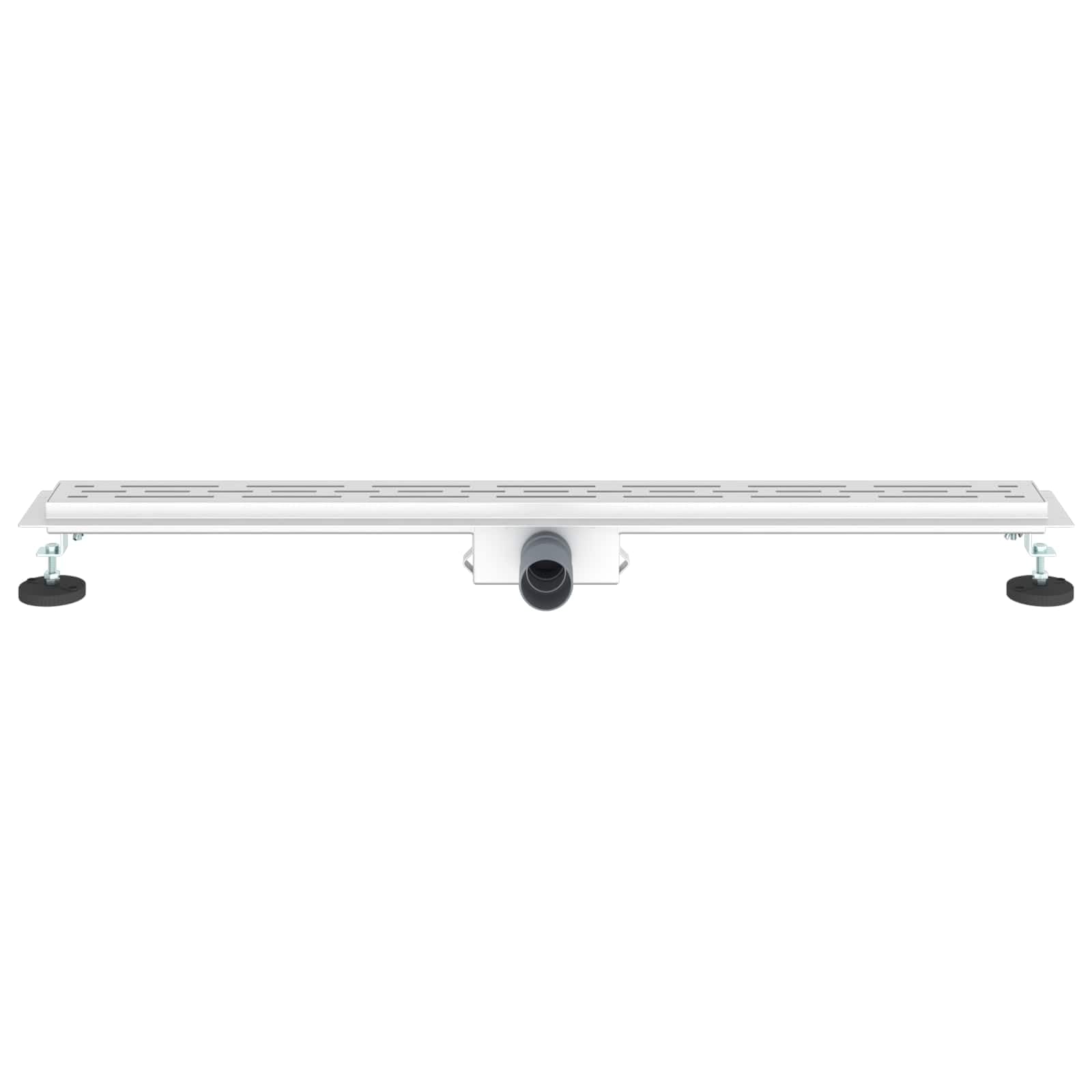 Duschabfluss Liniendesign Silber aus Edelstahl 304 90 cm mit verstellbaren Füßen und integriertem Haarfänger für Dusche Bad und Waschbecken zur effektiven Wasserabführung