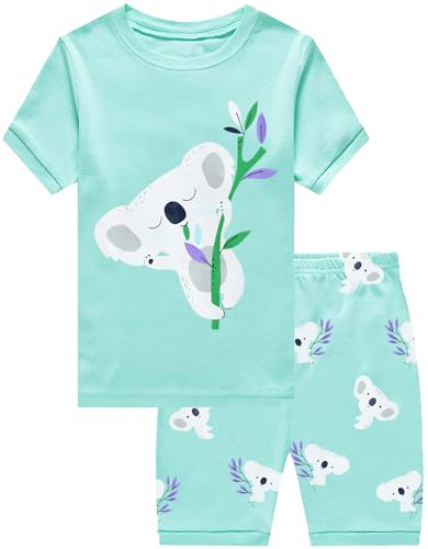 DDSOL Toddler Girls Pajamas Summer Short Sets Baby Pjs Cotton Jammies Kids Sleepwear 1-7 Years