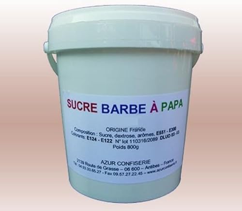 Sucre à barbe à papa Nougat blanc 1000g