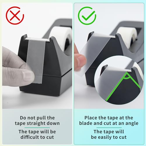 Image of OWLKELA 12 Rolls Matte Adhesive Tape, 0.7 inch x 1000 inch | Foggy Translucent, Invisible Tape, Compatible with Standard Tape Dispenser, Office, Ideal for Home & School