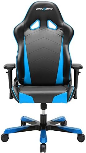 DXRacer OH/TS29/NB Tank Series Black and Blue Gaming Chair - Includes 2 Free Cushions