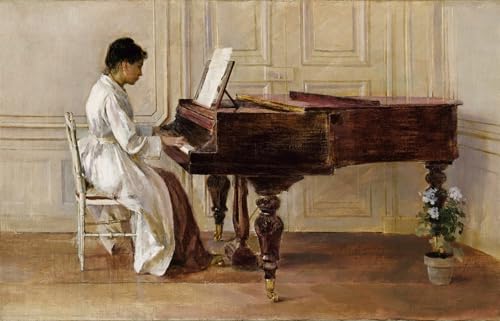 Tableaux sur toile Au piano par Theodore Robinson décor moderne 60x90cm