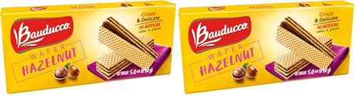Image of Bauducco Hazelnut Wafers - Crispy Wafer Cookies With 3 Delicious, Indulgent Decadent Layers of Hazelnut Flavored Cream - Delicious Sweet Snack or Desert - 5.0 oz (Pack of 2)