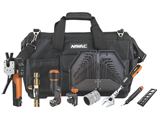 NAVAC NKS2 Tool Kit for Mini-Split Installation | Tube Cutters, Deburrers, Flaring Tool, Flare Gauge, Torque Wrench, Hex Key Set, Valve Core Remover