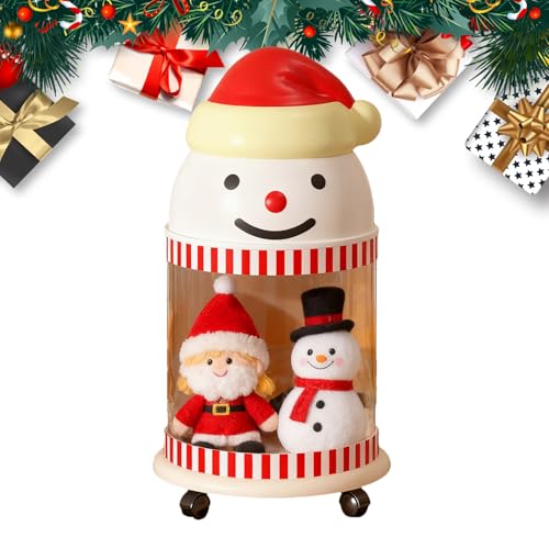 Siuwddee Organizador De Peluches,Cubo Jaula De Exhibición Con Forma De Muñeco De Nieve | Organizador De Almacenamiento De Juguetes Con Ruedas - Para Guardería, Sala De Juegos, Cuarto Infantil, Hogar