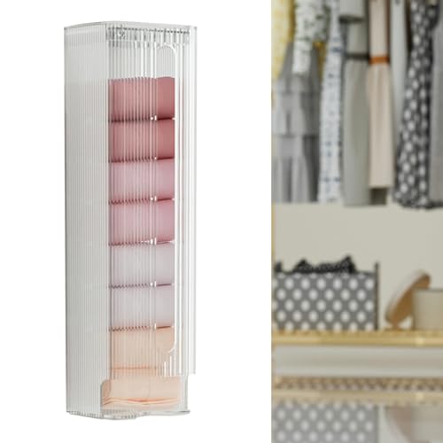 NOENNULL Caja de almacenamiento de ropa interior montada en la pared, multiusos, organizador de calcetines, para baño, cocina, bolsa de basura (transparente)