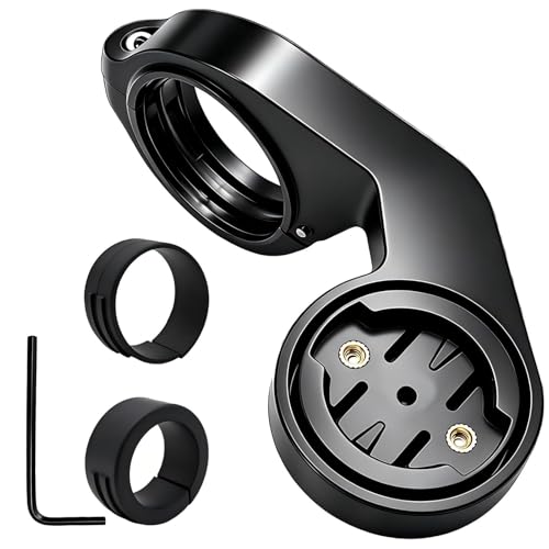 Vvluvva MT5 Bike Computer Out Front Mount Compatible with Garmin Edge 1050 1040 1030 840 830 530 520 Series, 25.4/31.8mm Handlebar Cycling Computer Holder with Secure Lock