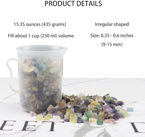 435g Crushed Fluorite Natural Quartz Crystal Bulk Aquarium Gravel Polished Irregular Shaped Vase Filler Fish Tank Decorative Stones Succulent Rocks - 1