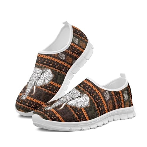Howilath Western Aztec Slip on Loafers for Women Casual Shoes Anti-Skid Running Sneakers for Travel Indoor Training