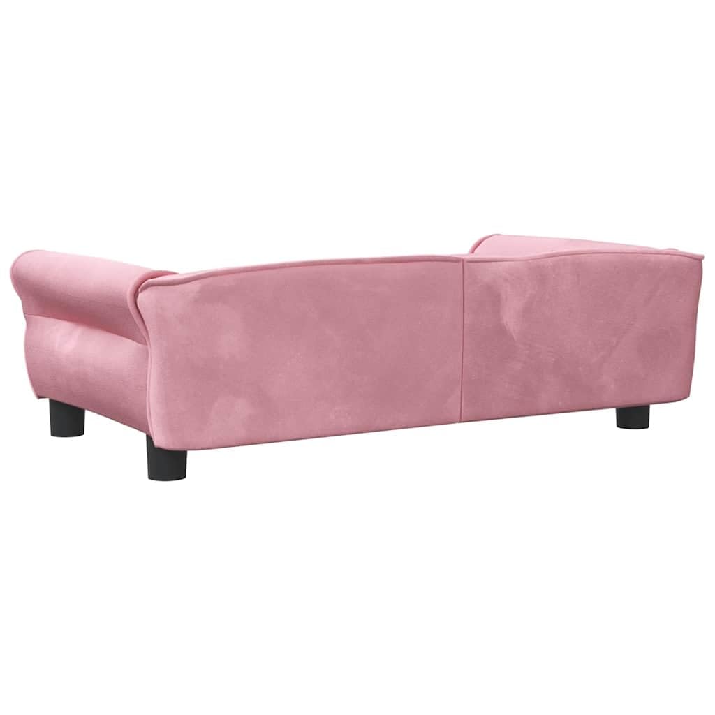 vidaXL Cama para Perros de Terciopelo Rosa 95x55x30 cm, sofá para Perros, Cama para Cachorros, Asiento para Perros, sofá para Mascota