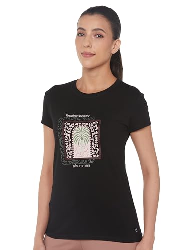 Image of Enamor Short Sleeve Crew Neck Regular Length Basic Crew T-Shirt - Slim Fit, Soft and Breathable Stretch Cotton - E147
