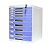Produktbild Aktenschränke, Schreibtisch Speicher Expander, Speichereinheit Organizer abschließbare Schublade Sorter A4 Box for Office (Größe: 9-Schichten) Home Office Möbel WKY
