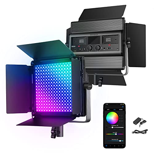 Luz de video con control por aplicacion para retratos y efectos de color en estudio