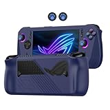 Silikon-Schutzhülle für ROG Ally X, weiche Schutzhülle mit 2 Daumengriffkappen, kratzfest, staubdicht, ultradünn, für ROG Ally X Handheld-Spielekonsole, Blau