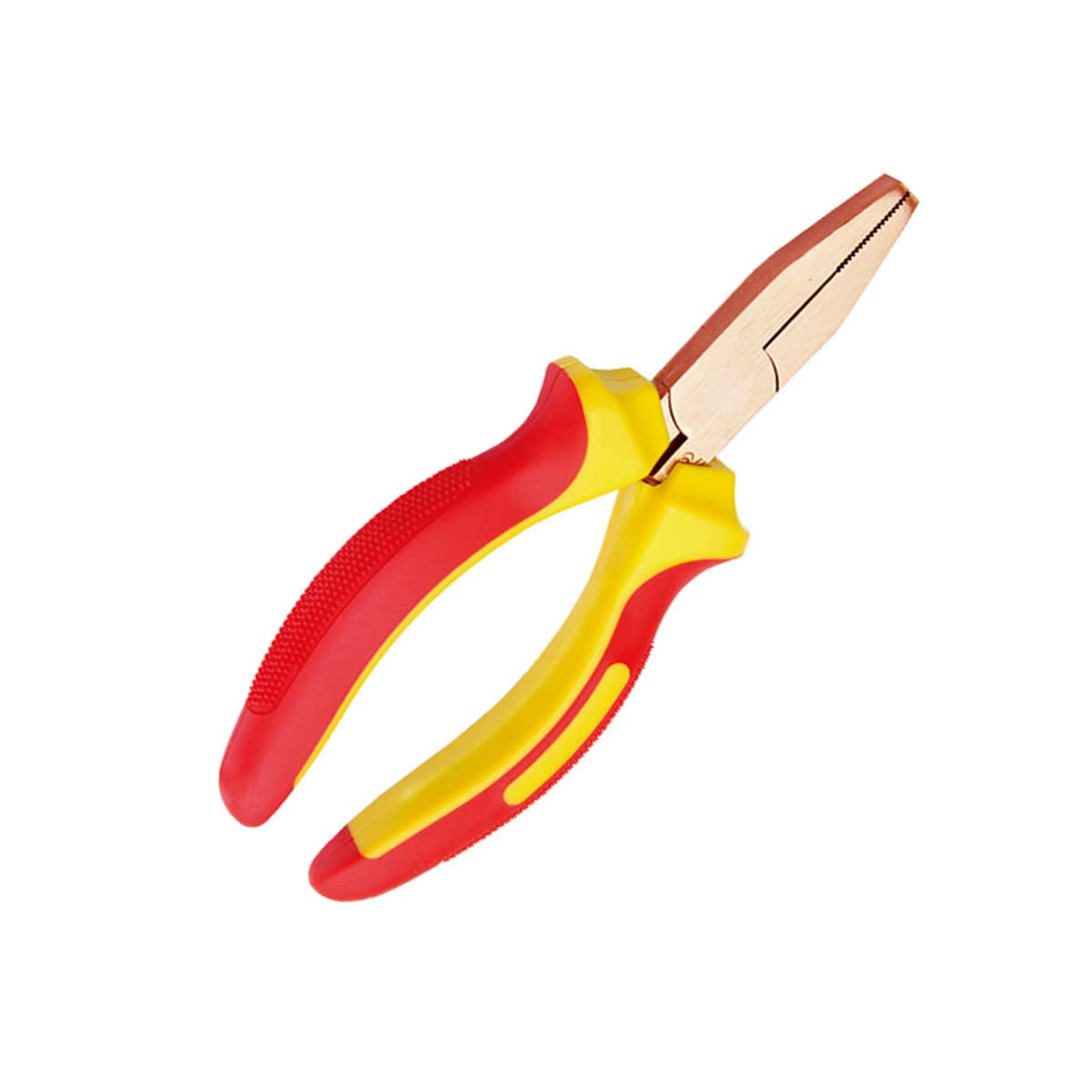 Szczypce płaskie, długość 6", izolowane, nieiskrzące, bezpieczne szczypce do wtryskiwania VDE 1000V, brąz aluminiowy, konstrukcja z pojedynczą główką, norma DIN(Beryllium Copper,150mm)